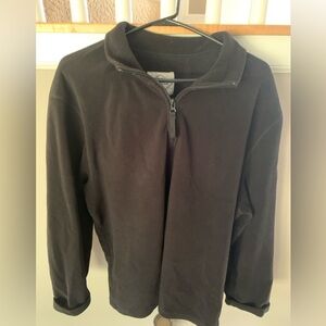 St John’s Bay Men’s XL quarter Zip fleece. Black, Preloved in good condition